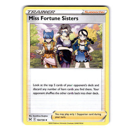 Miss Fortune Sisters Uncommon SWSH11: Lost Origin 164/196 NM