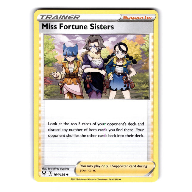 Miss Fortune Sisters Uncommon SWSH11: Lost Origin 164/196 NM