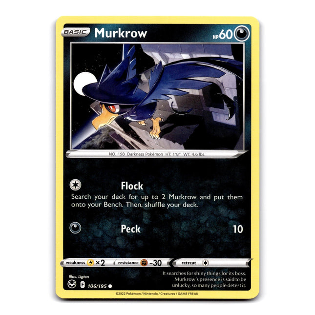Murkrow Common SWSH12: Silver Tempest 106/195 NM