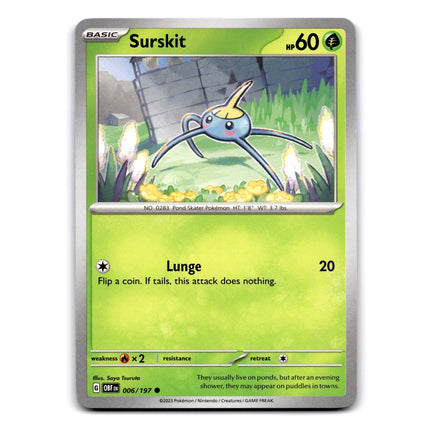 Surskit Common SV03: Obsidian Flames 006/197 NM