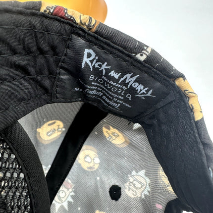 Rick N Morty Print black snapback hat, adjustable bioworld
