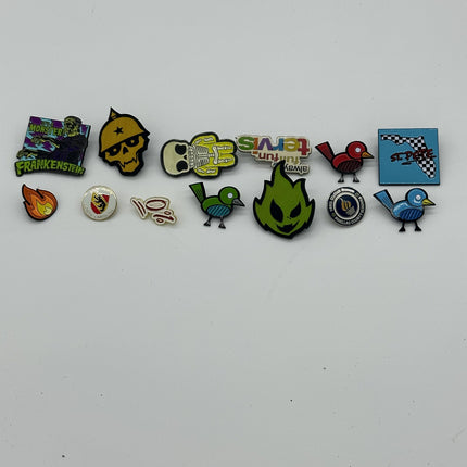 13 Random Pin Lot, skelly, birds, tarvis, st pete, 0% flame head