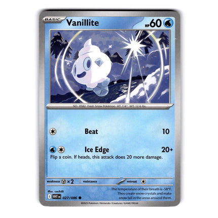 Vanillite Common SV: White Flare 027/086 NM