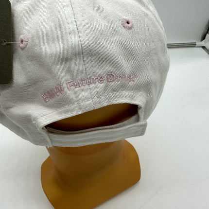NWT BMW white hat cap adjustable hook and loop