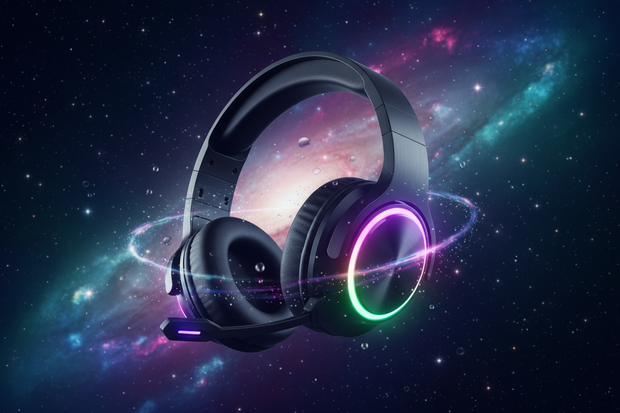 Gaming Headset With Galaxy background